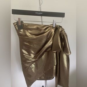 Saint Laurent gold skirt